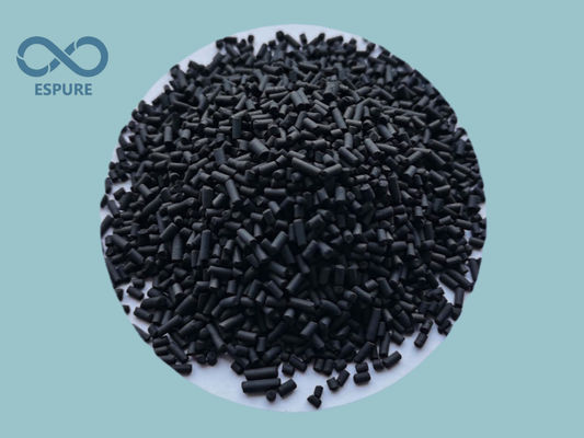 Goede prijs. 600 mg/g Zwarte cilindrische pellets met geactiveerde koolstof 4 mm op basis van steenkool online